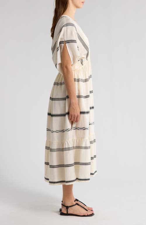Lemlem Leila Plunge Cover-up Dress In Besela Vanilla