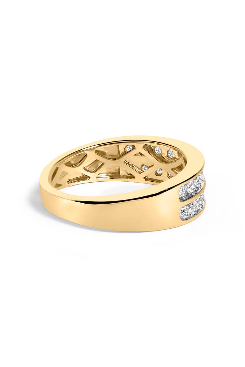 10K Yellow Gold Two-Row 1.0 Cttw Diamond Band Ring, Alternate, color, Yellow Gold