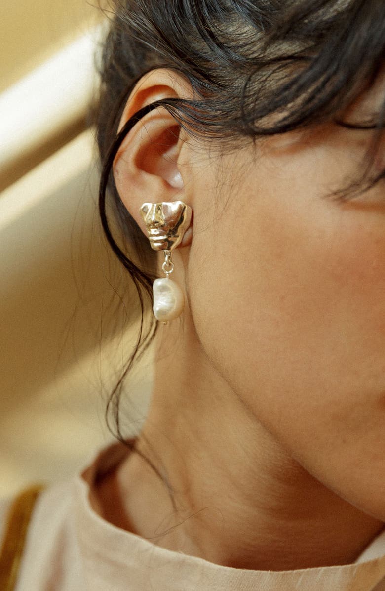 FARIS Portra Pearl Drop Earrings, Alternate, color, 