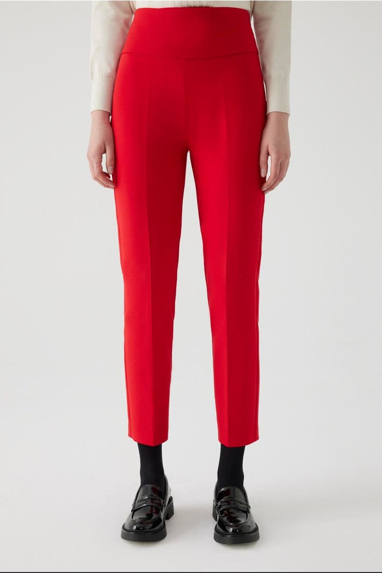 High Carrot Fit Pants, Alternate, color, RED