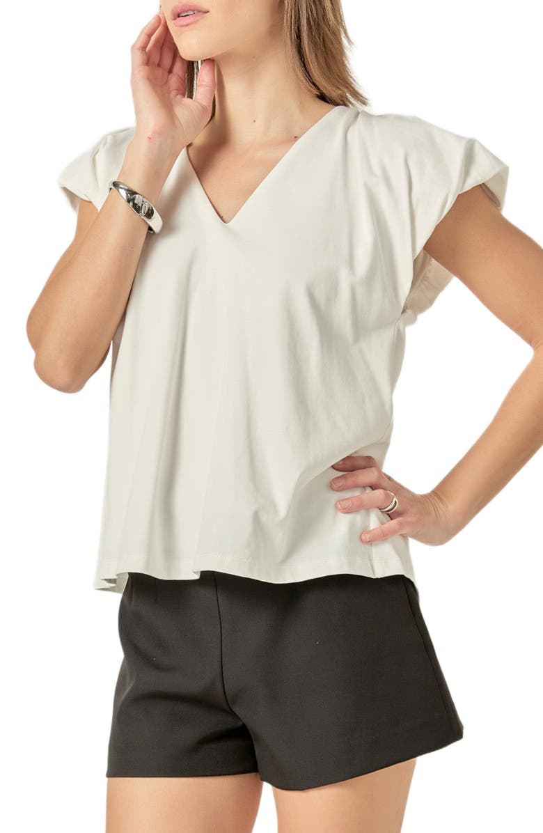 English Factory Puff Sleeve Top, Alternate, color, 