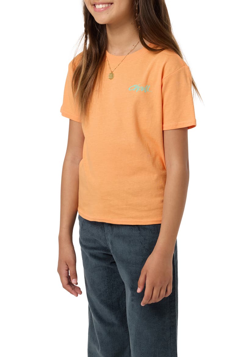 Kids' Surf Angie Cotton Graphic T-Shirt, Alternate, color, ORANGE POP