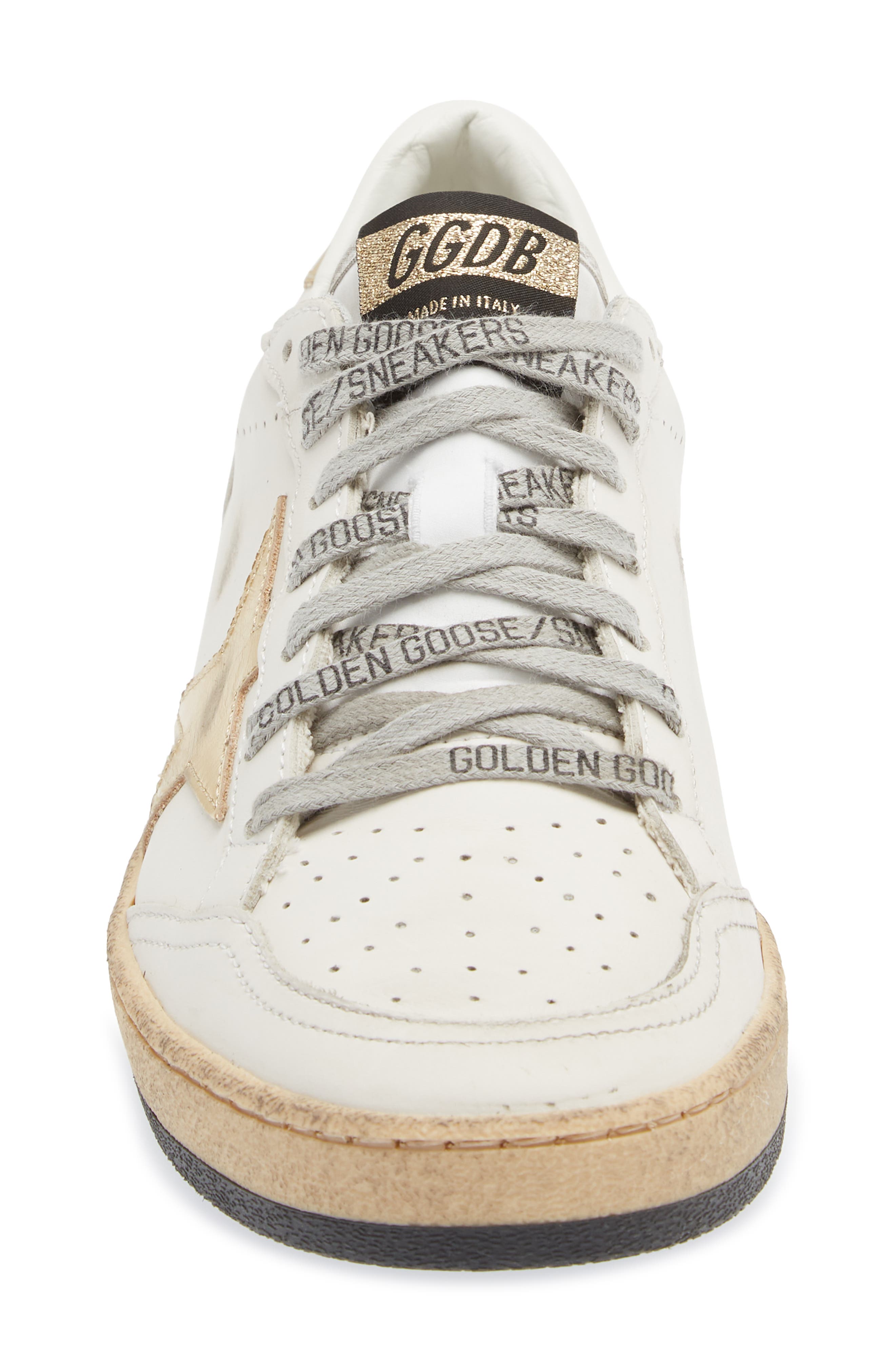 Golden Goose Ball Star Low Top Sneaker, Alternate, color, Milk/ Gold