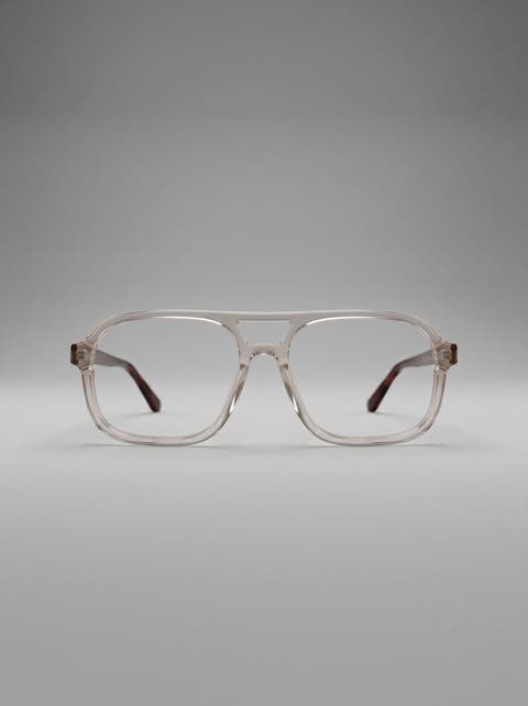 Axis 03 Smoke Oak 53MM Flat Top Eyeglasses - Champagne & Walnut