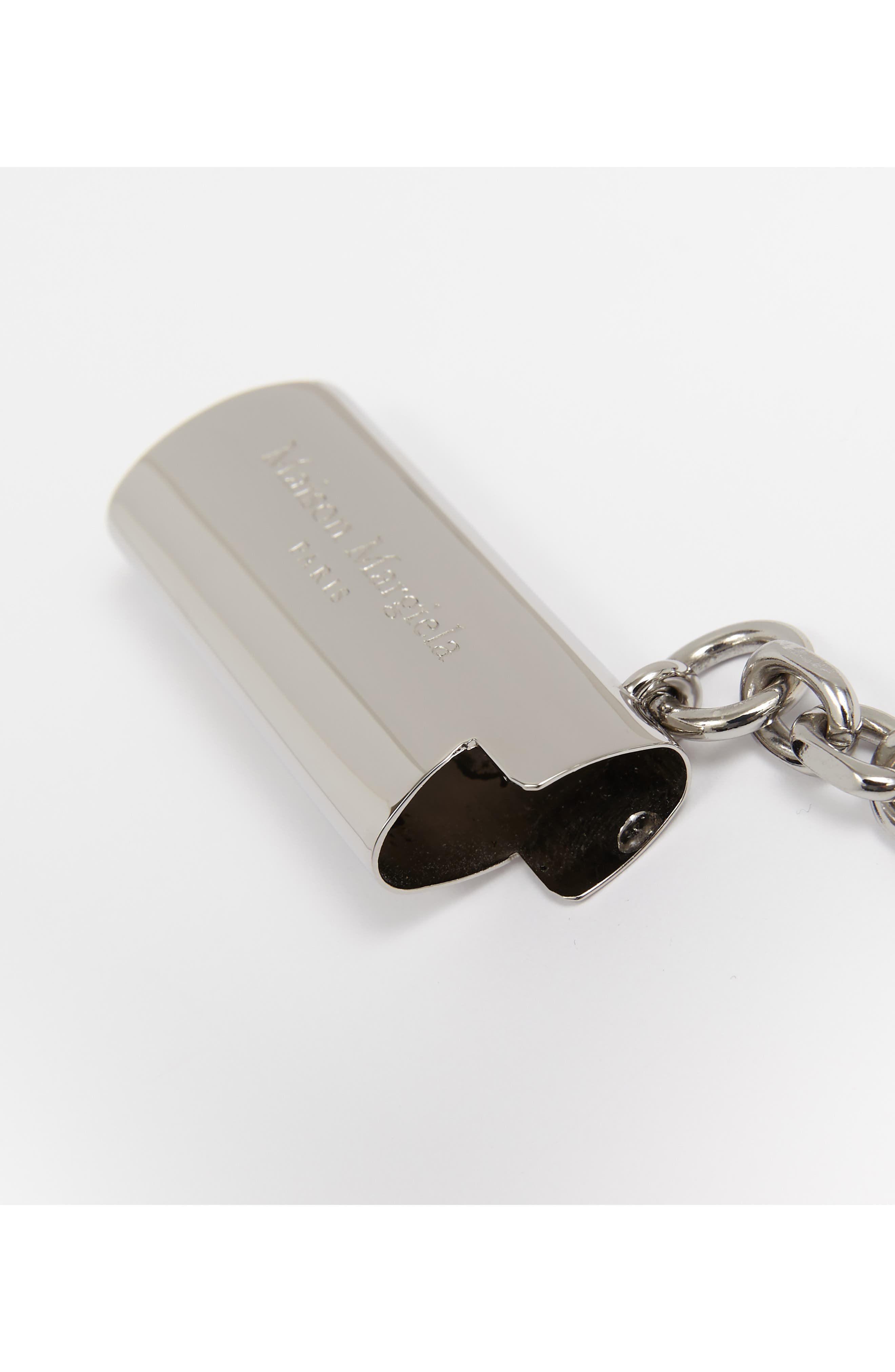 Maison Margiela Lighter Case Key Ring, Alternate, color, Silver