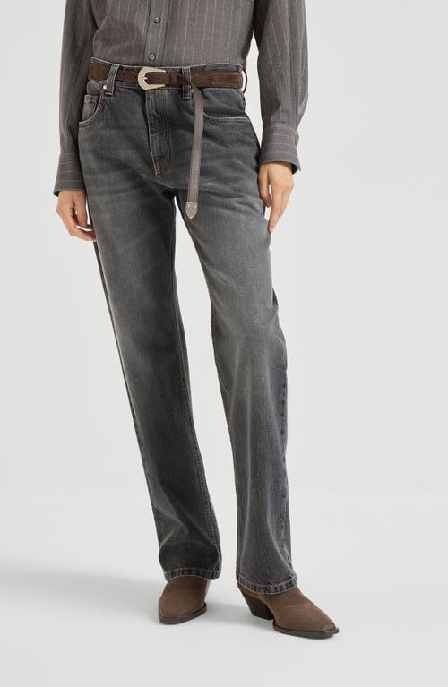 Brunello Cucinelli Authentic Denim Trousers In Gray
