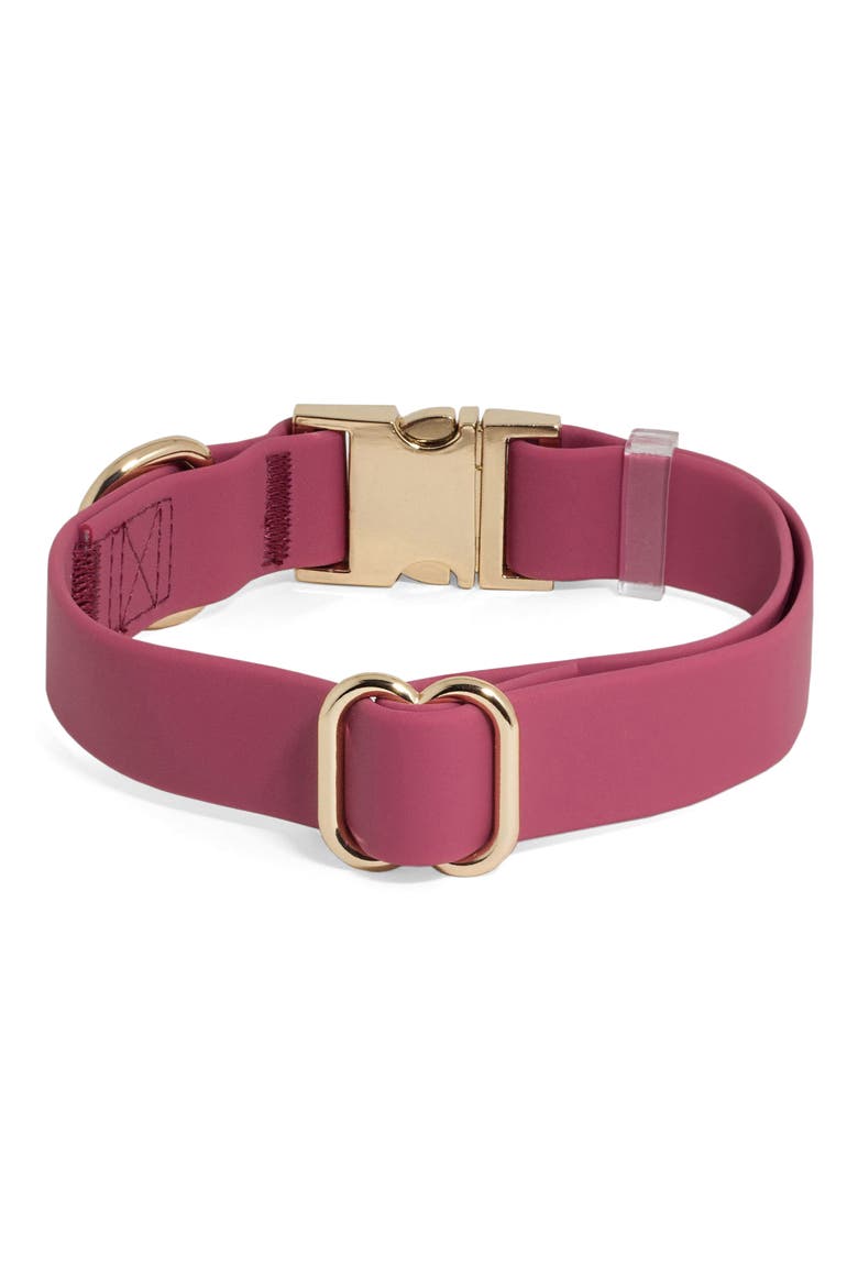 Cloud Waterproof Dog Collar, Alternate, color, MULBERRY BURGUNDY