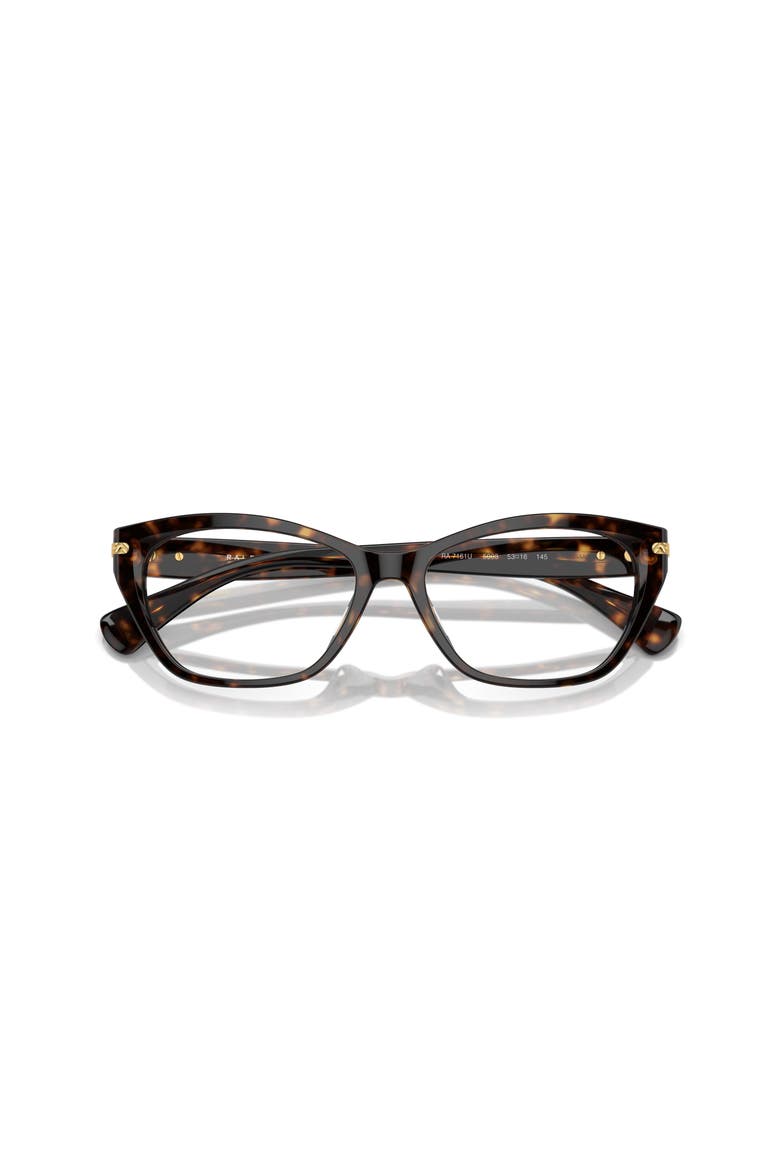 55mm Rectangle optical glasses, Alternate, color, Tortoise