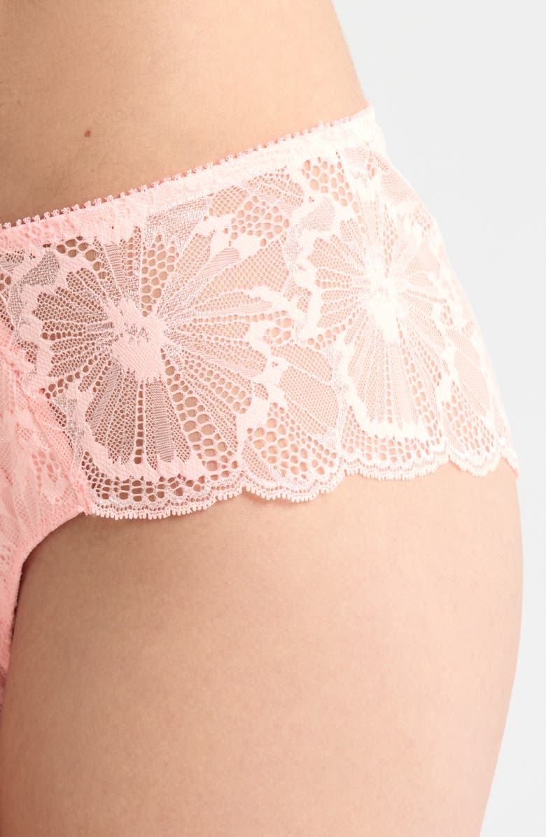 Chantelle Lingerie Muse Lace Hipster Panties, Alternate, color, Fluor Pink
