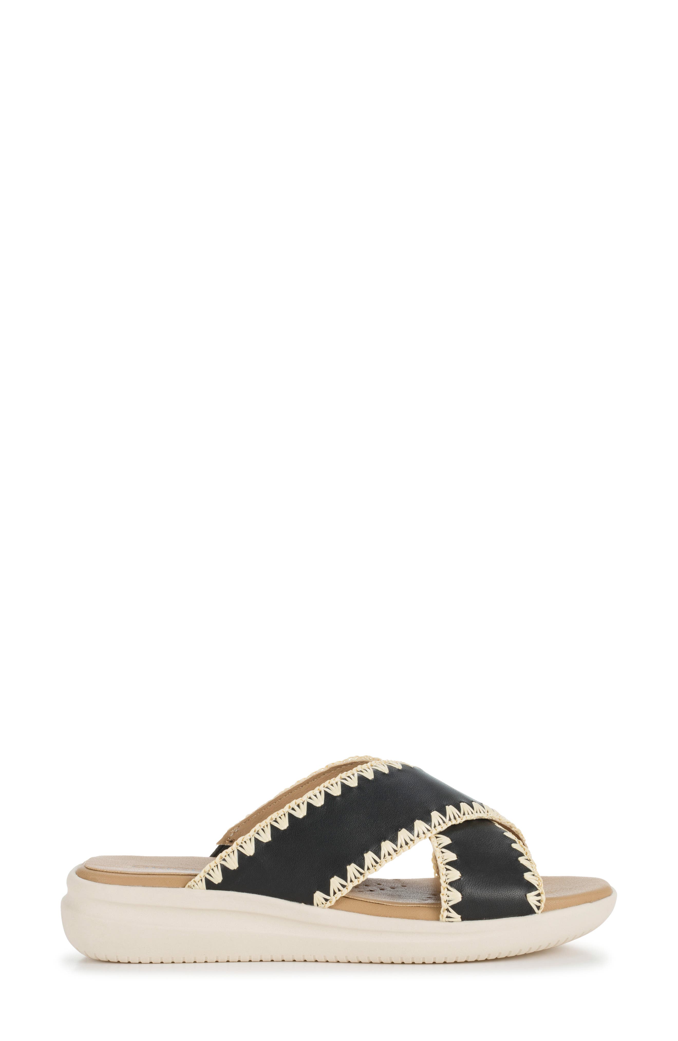Baretraps Origins Dolinda Slide Sandal, Alternate, color, Black Leather
