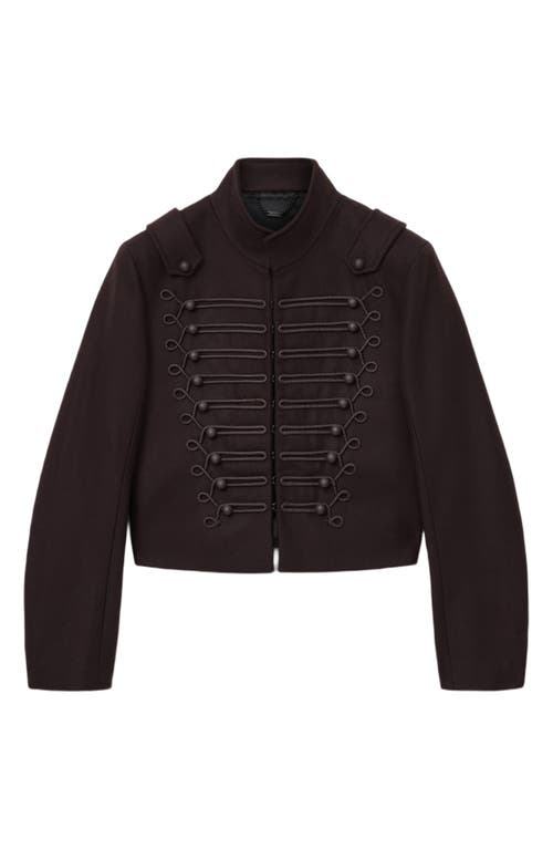 Allsaints Rummy Double Breasted Wool Blend Jacket In Burgundy