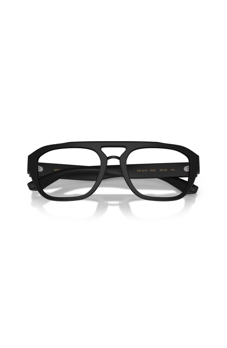 Dolce&Gabbana 55mm Pilot optical glasses, Alternate, color, Black