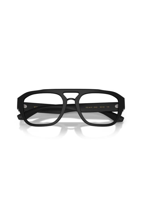 Dolce & Gabbana Dolce&gabbana 55mm Pilot Optical Glasses In Black