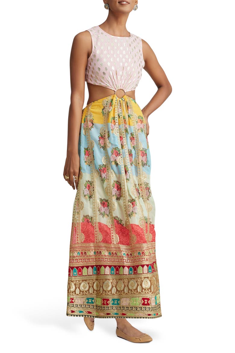 Alisha Cutout Maxi Dress, Main, color, PINK