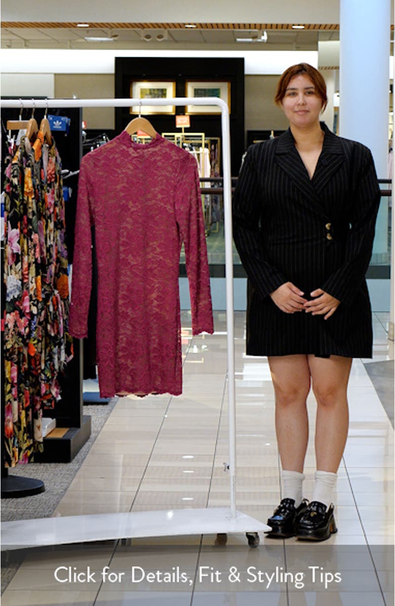 Long Sleeve Lace Minidress, sales video thumbnail