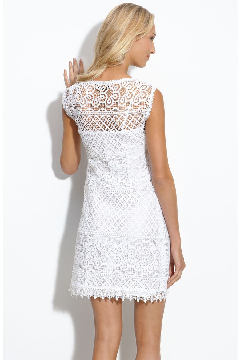 Lace Sheath Dress, Alternate, color, OPTIC WHITE