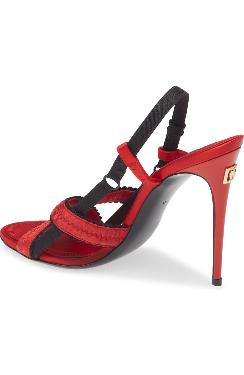 Dolce&Gabbana Satin Slingback Sandal, Alternate, color,