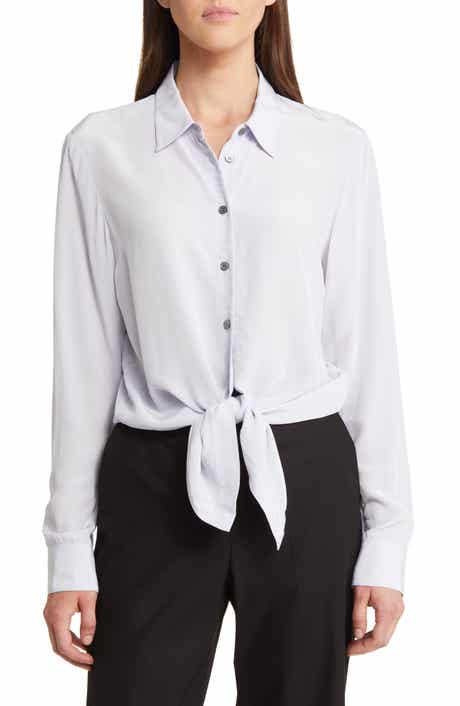 Theory Tie Waist Blouse