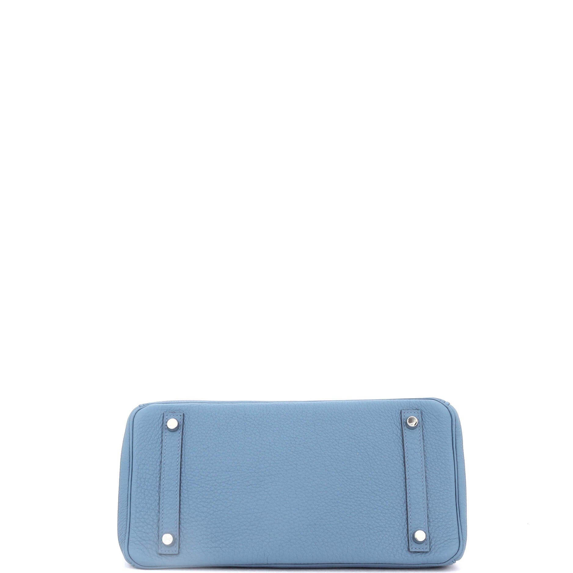 Pre-Owned Hermes Birkin Handbag Blue Togo with Palladium Hardware 35, Alternate, color, Azur