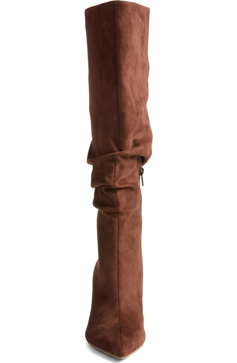 Open Edit Ariana Pointed Toe Knee High Boot, Alternate, color, Brown Dark