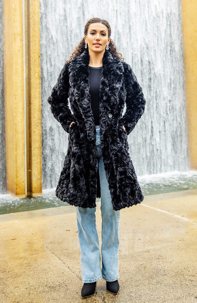 DONNA SALYERS FABULOUS FURS Everywhere Faux Fur Coat, Alternate, color,