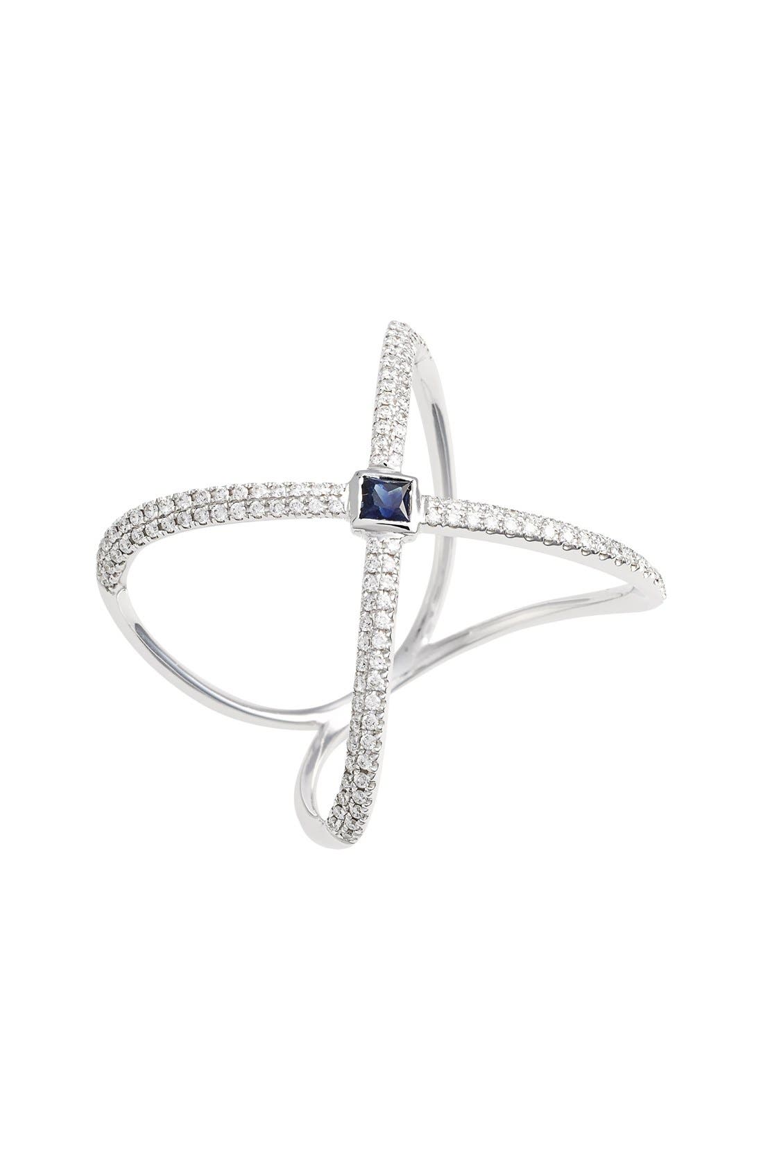 selected WHITE GOLD/ BLUE SAPPHIRE