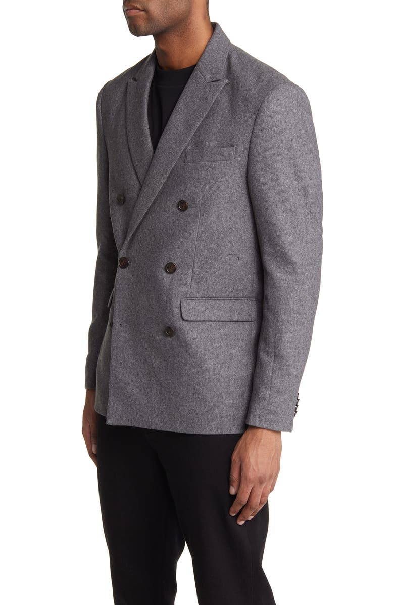 Frank And Oak Double Breasted Wool Blend Blazer, Alternate, color,