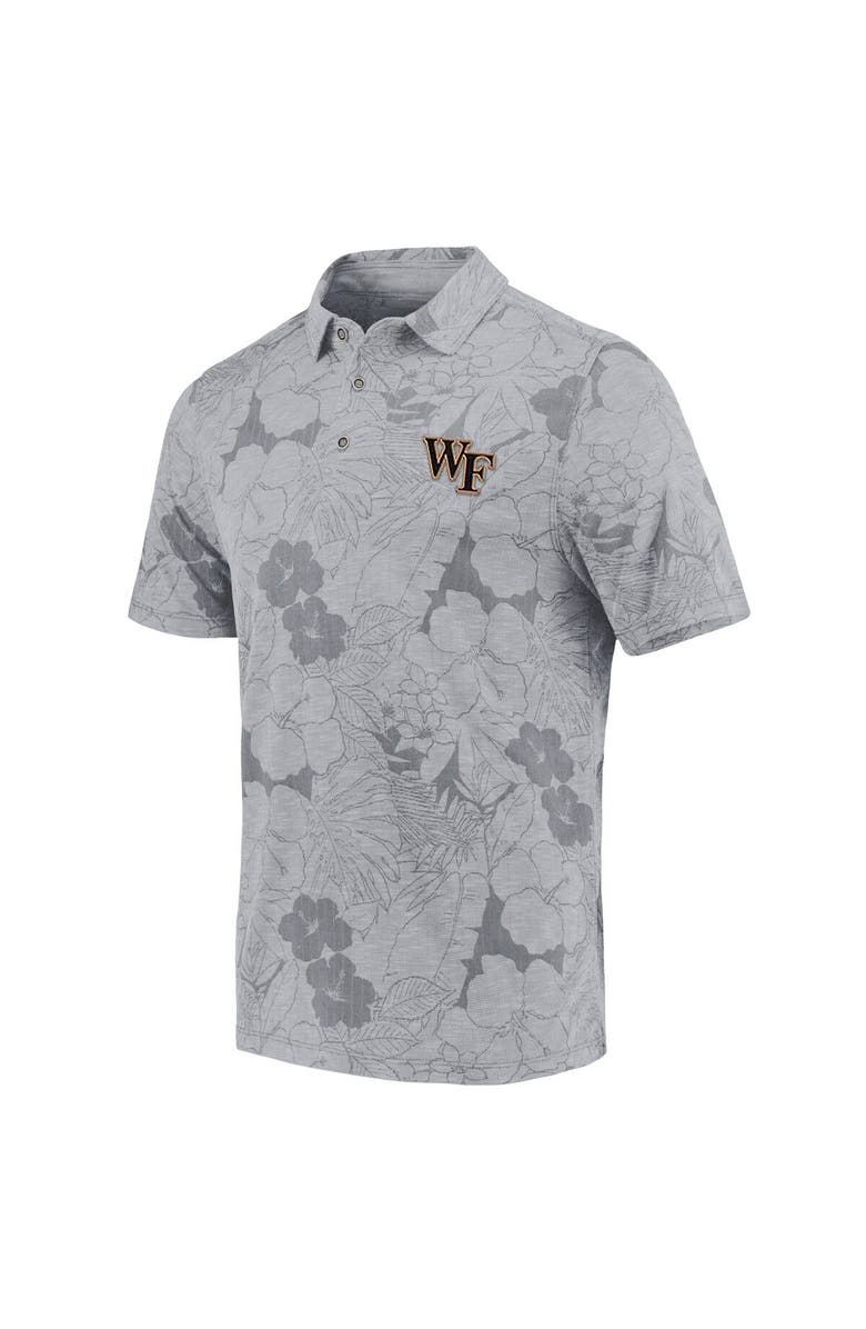 Tommy Bahama Men's Tommy Bahama Gray Wake Forest Demon Deacons Miramar Blooms Polo, Alternate, color, Gray
