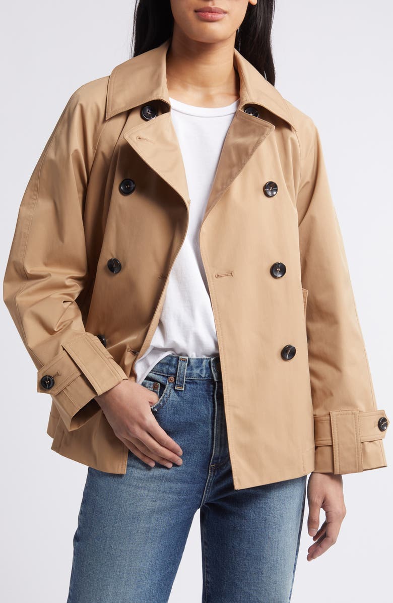 Lucky Brand Double Breasted Water Resistant Trench Jacket, Alternate, color, 