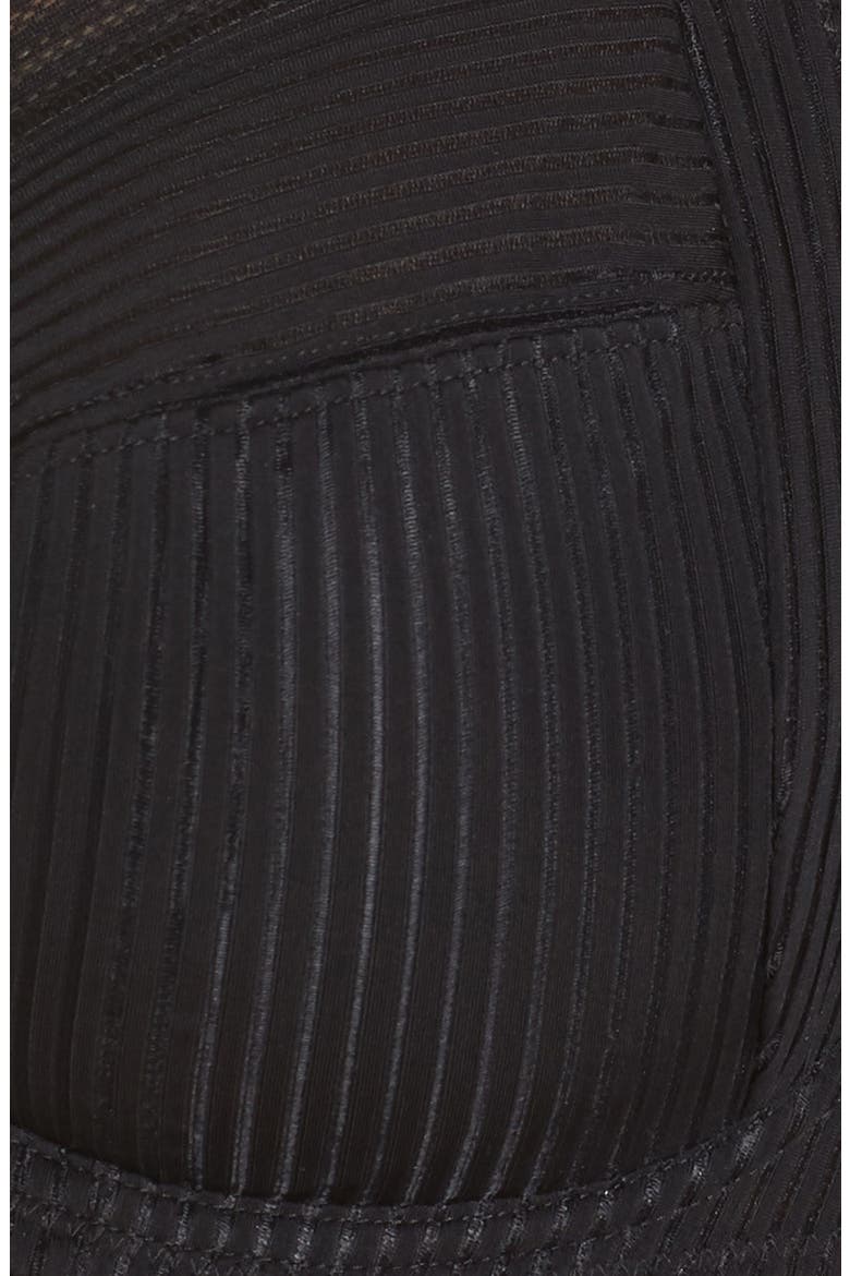 Fusion Underwire Side Support Bra, Alternate, color, BLACK