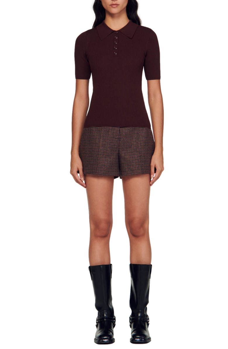 SANDRO Mileva Rib Polo, Alternate, color, 