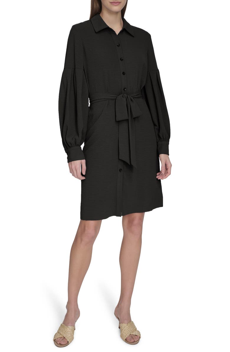 Calvin Klein Long Sleeve Gauze Shirtdress, Main, color, 