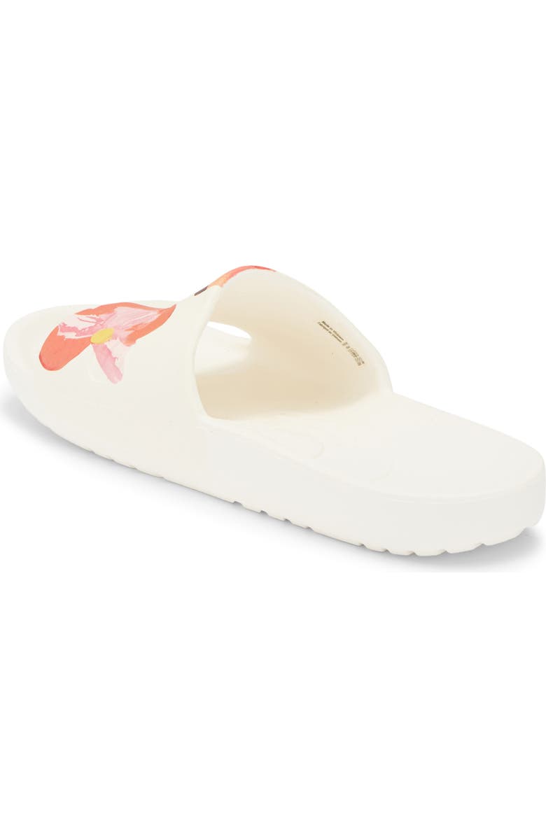 CROCS Painted Floral Slide Sandal, Alternate, color, Chalk