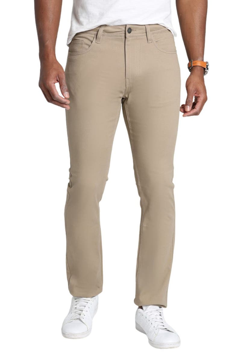 Slim Leg 5-Pocket Pants, Main, color, TAUPE