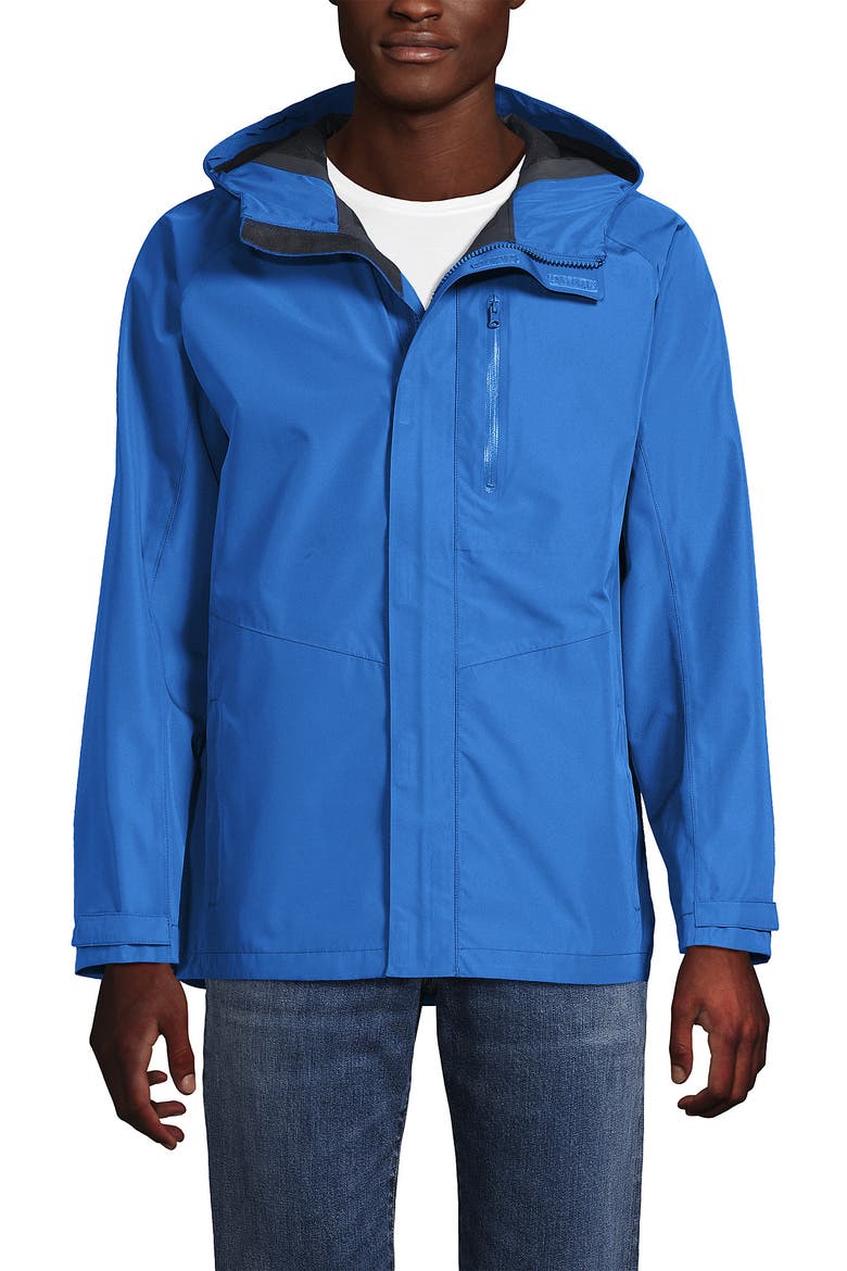 Waterproof Rain Jacket, Alternate, color, Muted Cobalt Blue