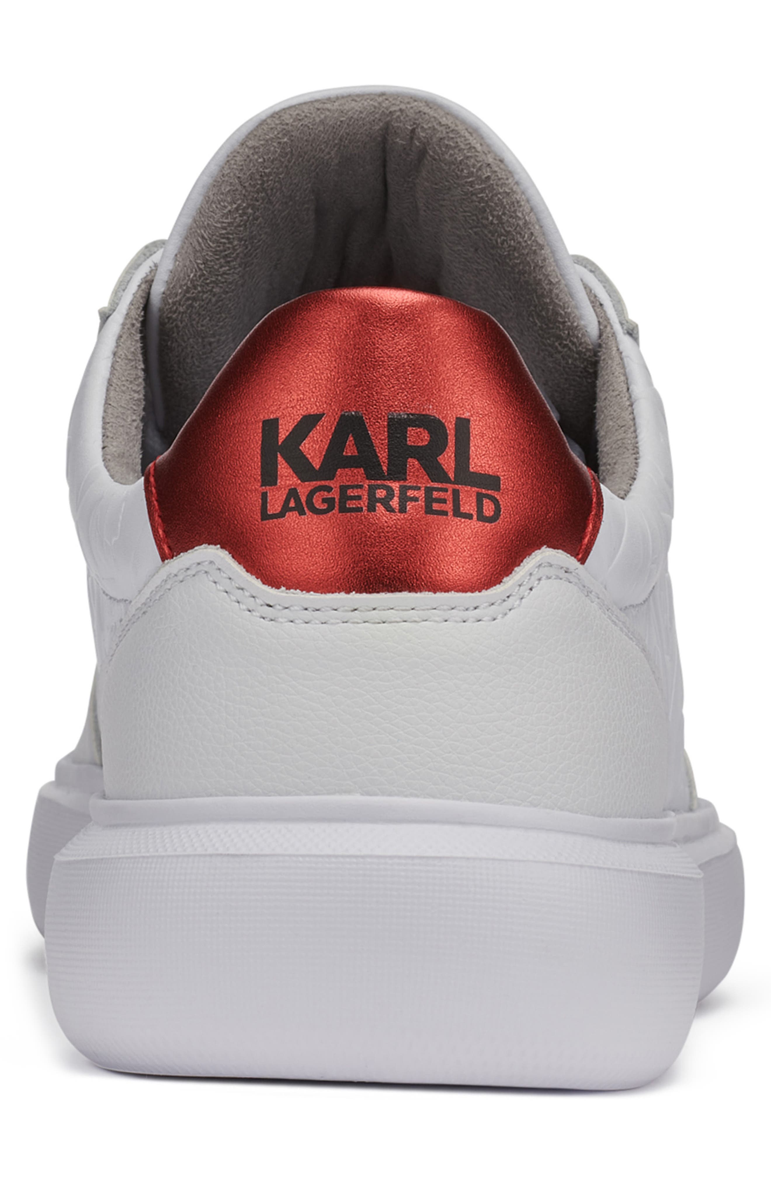 KARL LAGERFELD PARIS Karl Profile Low Top Sneaker, Alternate, color, White