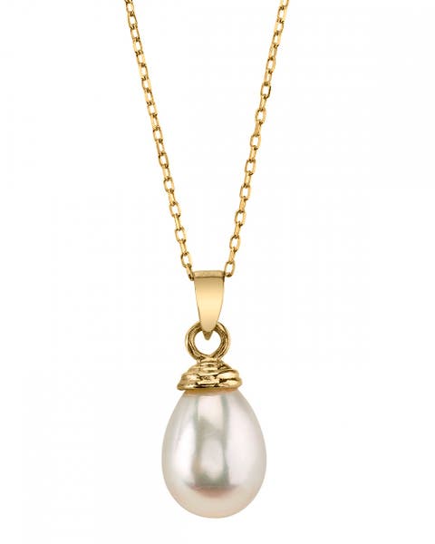 Drop-Shape Freshwater Pearl Hope Pendant