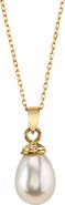 The Pearl Source Drop-Shape Freshwater Pearl Hope Pendant