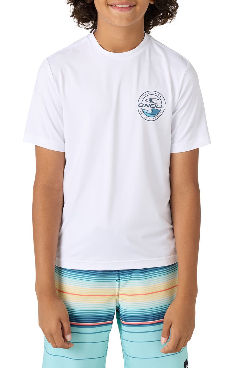 O'Neill Kids' TRVLR Logo Graphic Performance T-Shirt, Main, color, White