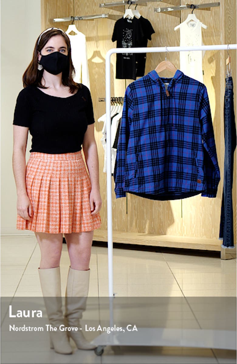 Scotch Plaid Women's Flannel Hoodie, sales video thumbnail