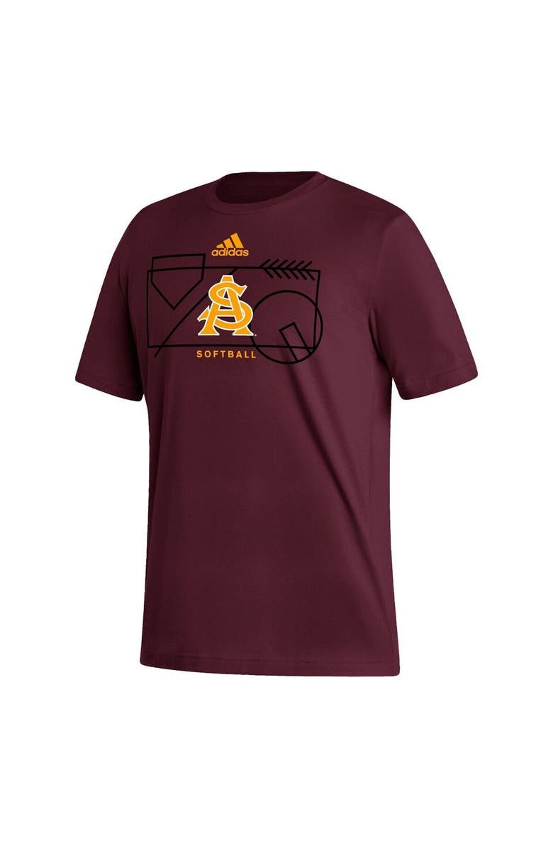 adidas Men's adidas Maroon Arizona State Sun Devils Locker Lines Softball Fresh T-Shirt, Alternate, color, Maroon