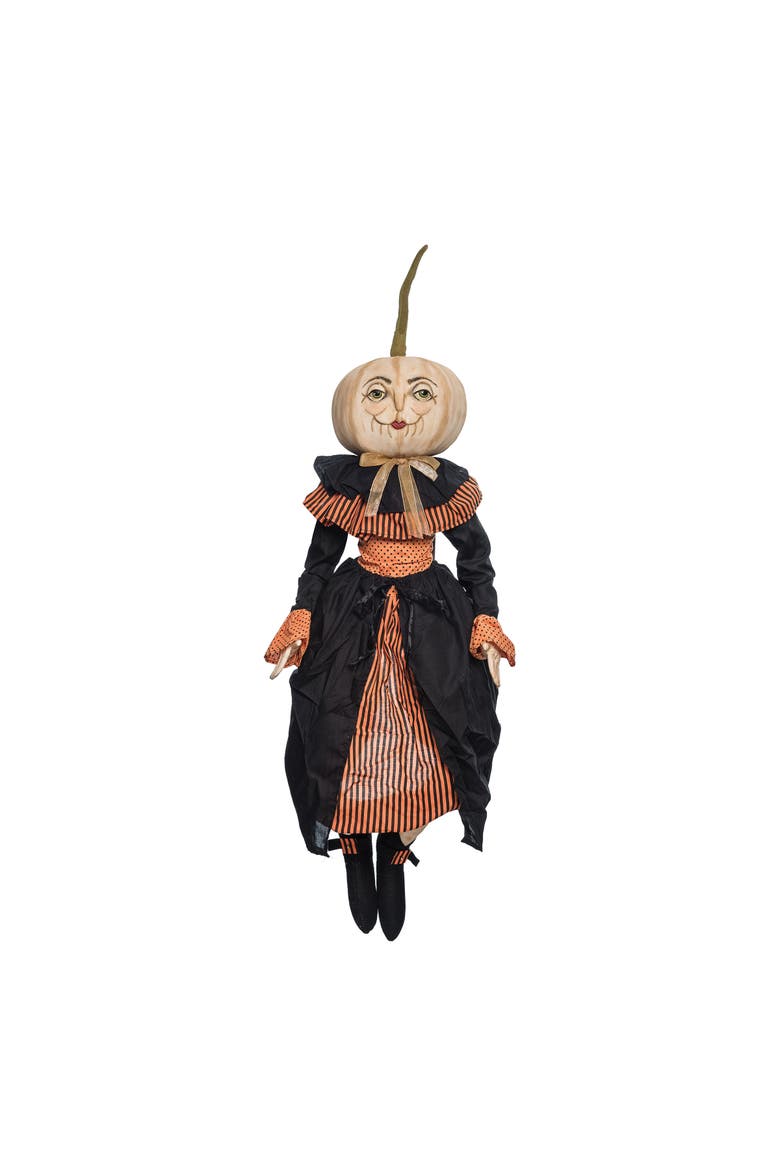 Amala Pumpkin Halloween Joe Spencer Gathered Traditions Figurine 45", Main, color, Black