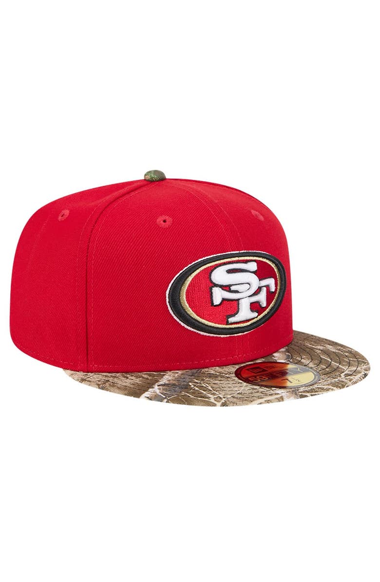New Era Men's New Era Scarlet San Francisco 49ers Active Two-Tone Camo 59FIFTY Fitted Hat, Alternate, color, Scarlet