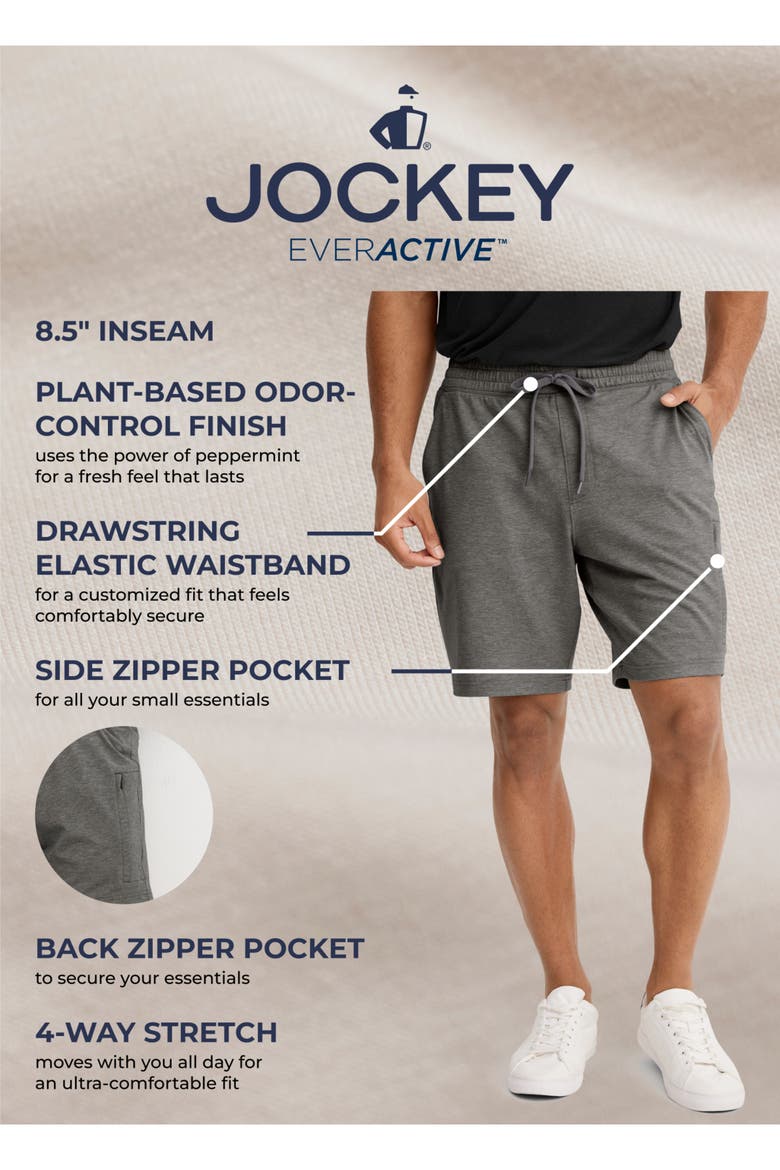 Mens EverActive 8.5" Knit Short, Alternate, color, Stumbling Stencils