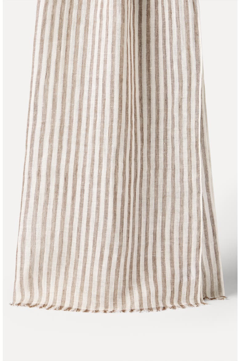 Sparkling striped linen scarf, Alternate, color, Panama