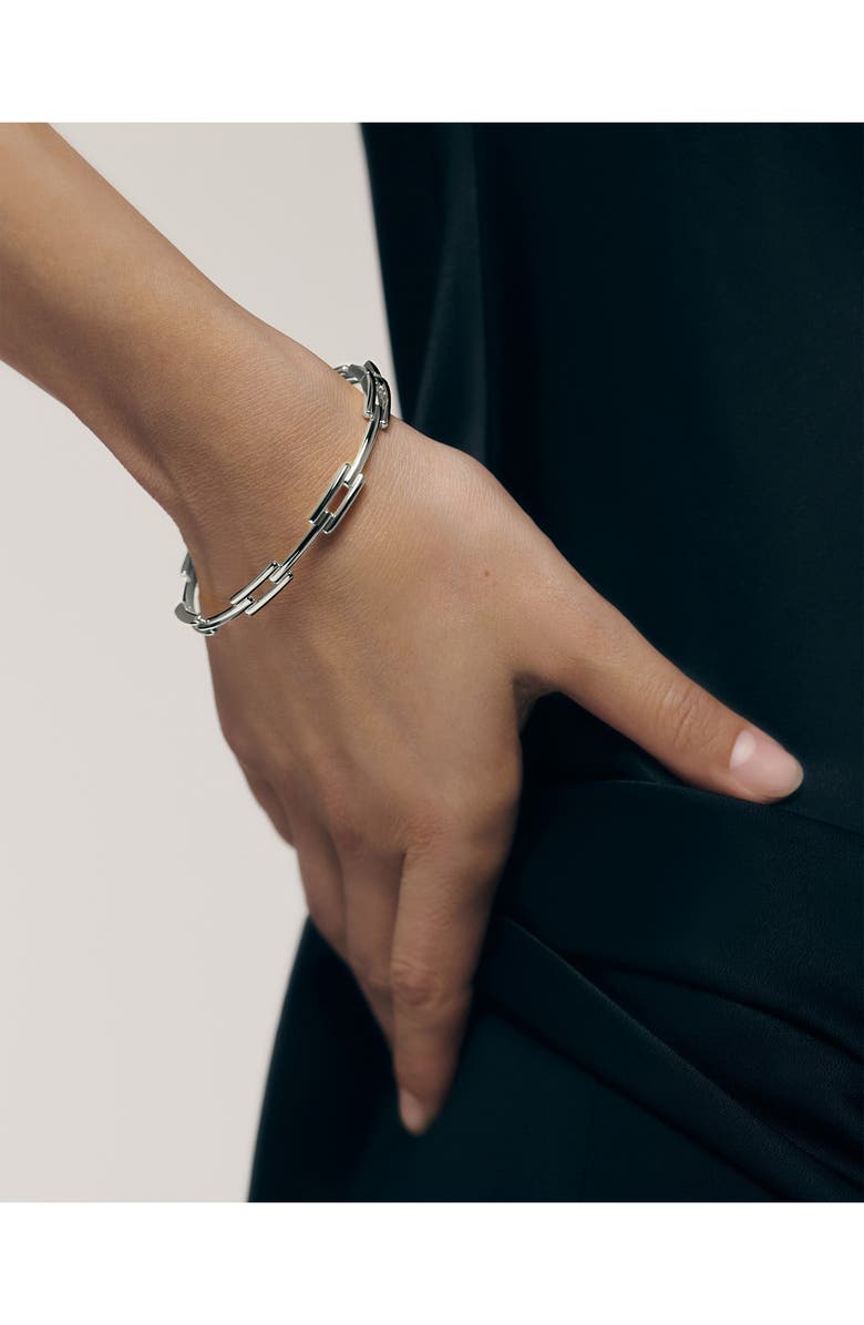 Monica Vinader Signature Link Bangle Bracelet, Alternate, color, Sterling Silver