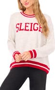 CeCe Sleigh Holiday Graphic Crewneck Sweater