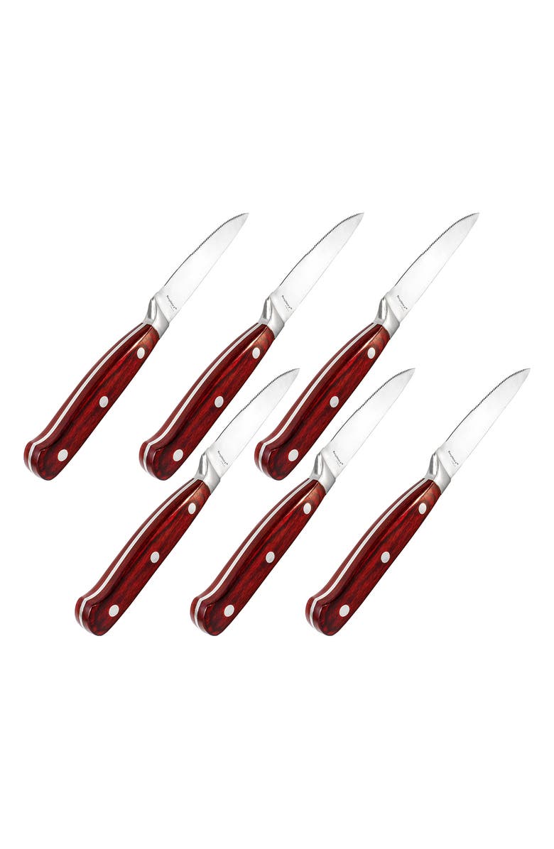 BergHOFF Pakka Wood 6-Piece Steak Knife Set, Main, color, Brown