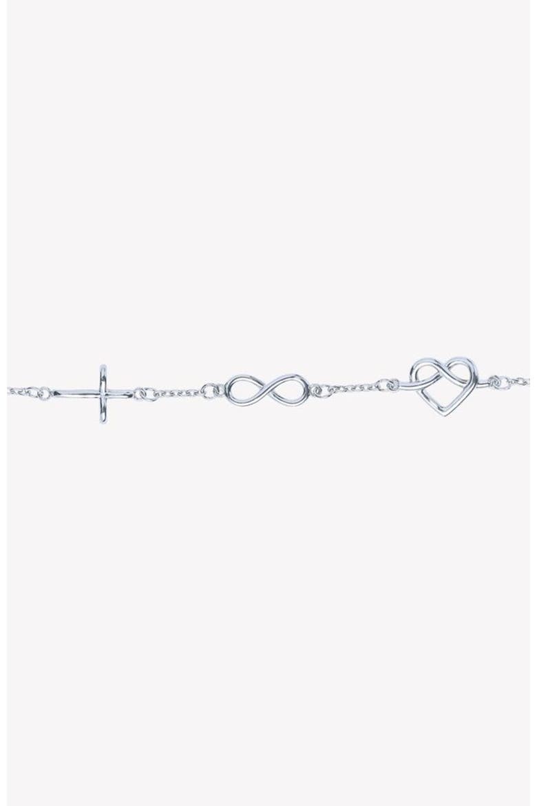 Faith, Hope, Love Bracelet, Alternate, color, Sterling Silver