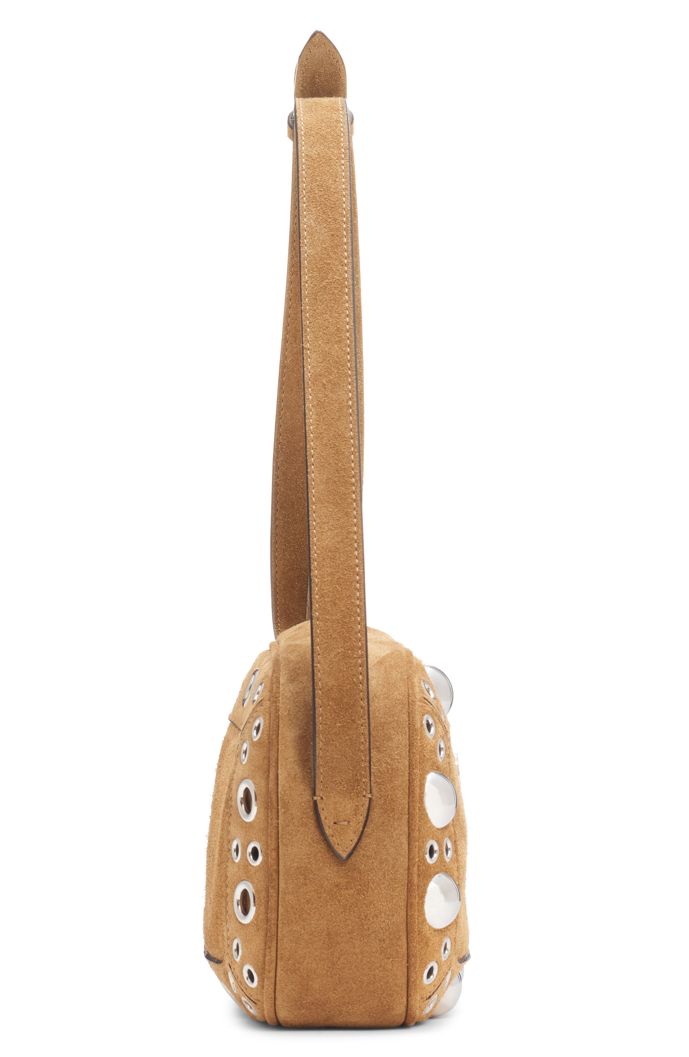 Valentino Garavani Nellcôte Studded Suede Crossbody Bag, Alternate, color, 